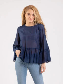 Blusa Universo In Cotone E Seta