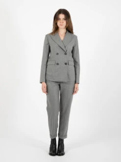 Blazer Doppiopetto Gessato Grigio