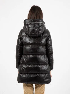 ADD Piumino Lucido Con Cappuccio Nero -Couture per Lei add piumino lucido con cappuccio nero3