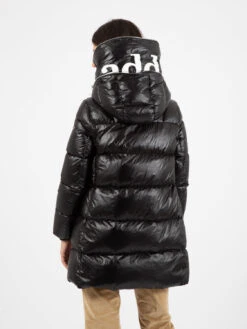 ADD Piumino Lucido Con Cappuccio Nero -Couture per Lei add piumino lucido con cappuccio nero4