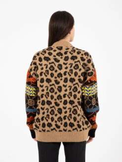 Giacca Animalier Maniche Jacquard Cammello -Couture per Lei akep giacca animalier maniche jacquard cammello3