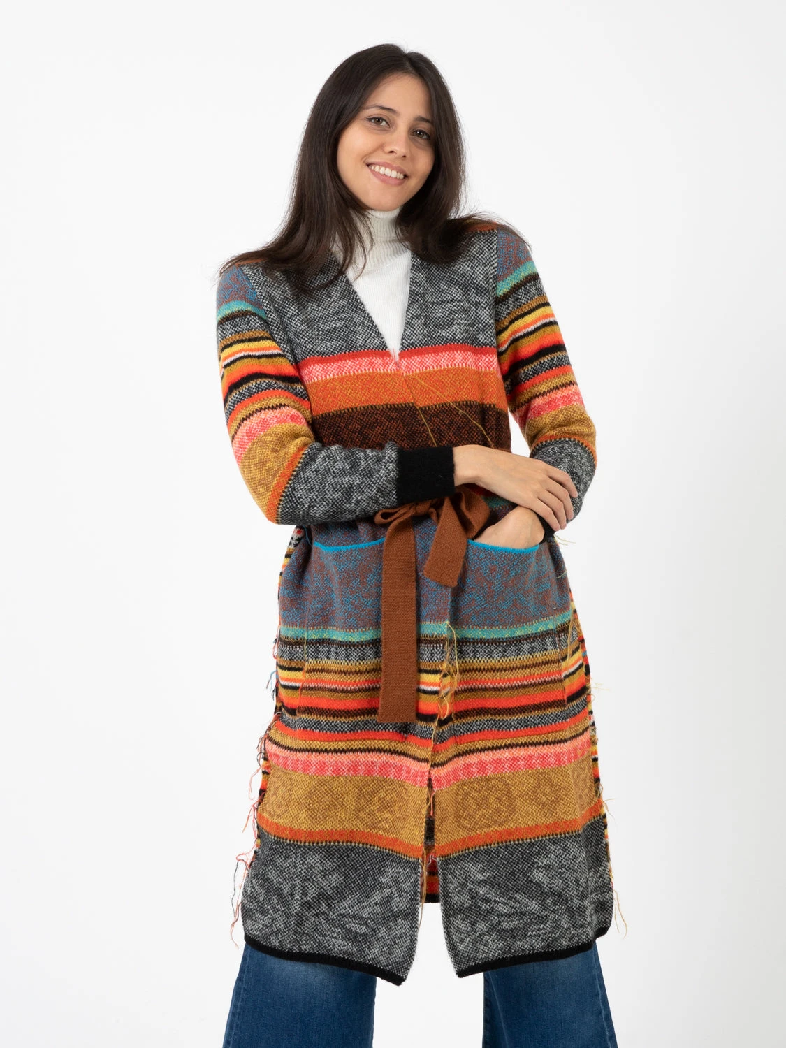 Maxi Cappotto 12054 Jaquard Multicolor 3 Maxi Cappotto 12054 Jaquard Multicolor