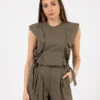 Blusa Con Volant Army -Couture per Lei alessia santi blusa con volant army1