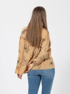Blusa Satinata Camel / Lavagna -Couture per Lei alessia santi blusa satinata camel lavagna2