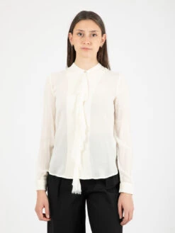 Camicia Con Rouches Burro 10 Camicia Con Rouches Burro -Couture per Lei alessia santi camicia con rouches burro1