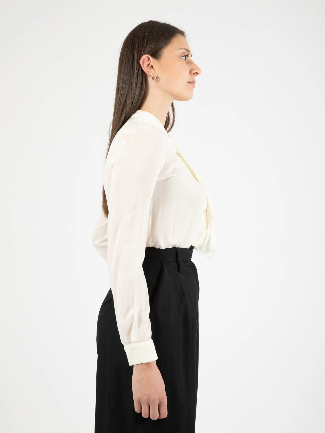 Camicia Con Rouches Burro 4 Camicia Con Rouches Burro - Image 2