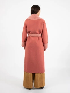 Cappotto A Vestaglia Tartan Punch Corallo 6 Cappotto A Vestaglia Tartan Punch Corallo -Couture per Lei alessia santi cappotto a vestaglia tartan punch corallo3