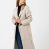 Cappotto In Lana E Alpaca Beige Chiaro