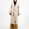 Cappotto Lungo Con Cintura Burro