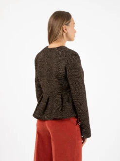 Giacca Corta In Tweed Testa Di Moro / Nude / Nero -Couture per Lei alessia santi giacca corta in tweed testa di moro nude nero3