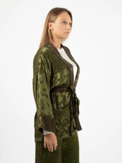Giacca Kimono Ginepro Verde -Couture per Lei alessia santi giacca kimono ginepro verde3
