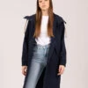 Parka Blu In Misto Cotone -Couture per Lei alessia santi parka blu in misto cotone1