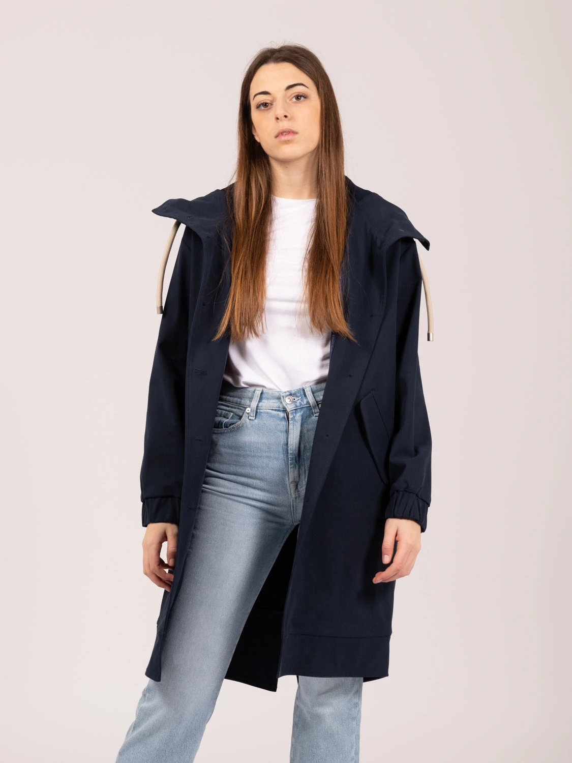 Parka Blu In Misto Cotone 3 Parka Blu In Misto Cotone