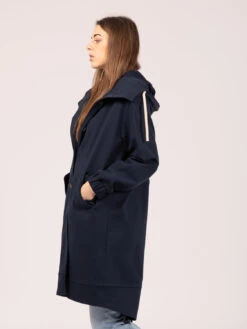 Parka Blu In Misto Cotone 8 Parka Blu In Misto Cotone -Couture per Lei alessia santi parka blu in misto cotone3