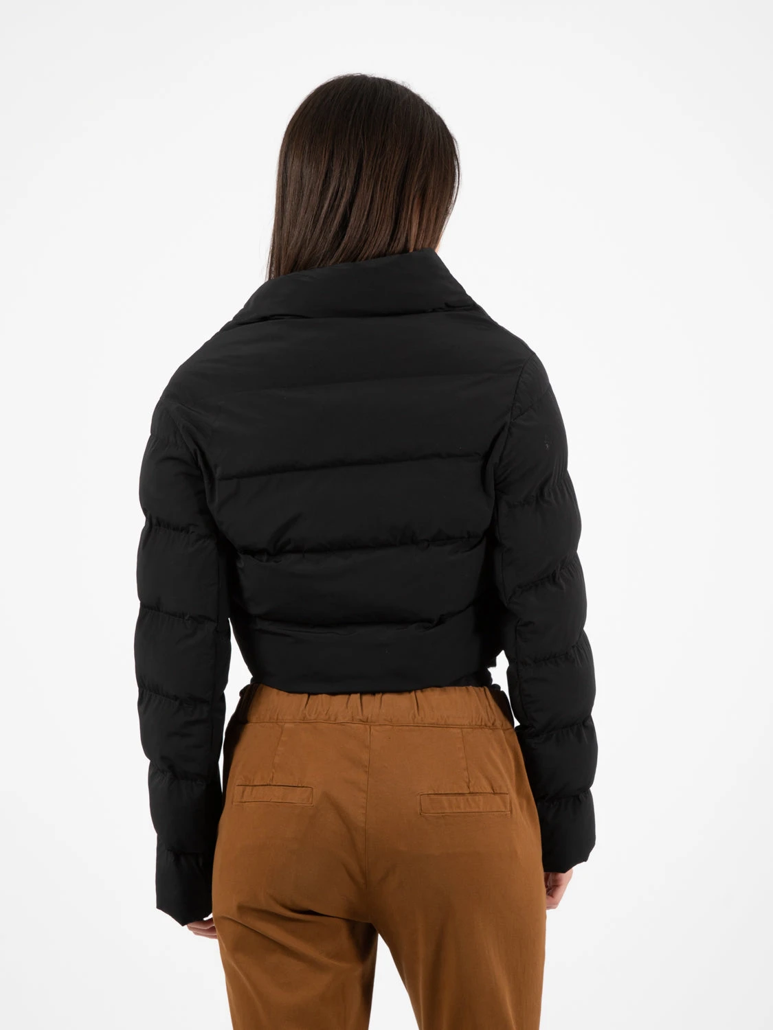 Piumino Corto Nero Diamante 5 Piumino Corto Nero Diamante - Image 3