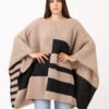 Poncho In Misto Alpaca Beige / Nero 2 Poncho In Misto Alpaca Beige / Nero -Couture per Lei alessia santi poncho in misto alpaca beige nero1