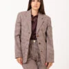 Blazer A Quadri Brownie -Couture per Lei alysi blazer a quadri brownie1