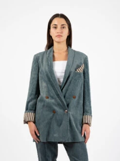 Blazer Doppiopetto Velvet Inchiostro