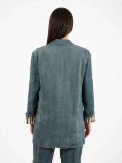 Blazer Doppiopetto Velvet Inchiostro -Couture per Lei alysi blazer doppiopetto velvet inchiostro3