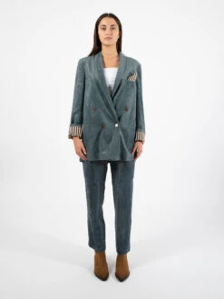 Blazer Doppiopetto Velvet Inchiostro -Couture per Lei alysi blazer doppiopetto velvet inchiostro4