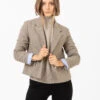 Blazer Jaspé Corto Argilla -Couture per Lei alysi blazer jasp corto argilla1