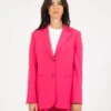 Blazer Monopetto In Lana Pink -Couture per Lei alysi blazer monopetto in lana pink1