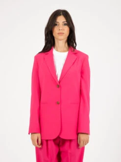 Blazer Monopetto In Lana Pink