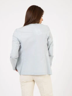 Blazer Popeline Con Georgette Aria -Couture per Lei alysi blazer popeline con georgette aria3