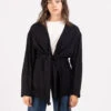 Blouson Visco Wool Nero Con Cintura -Couture per Lei alysi blouson visco wool nero con cintura1