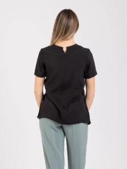 Blusa Peach Skin Carbone Con Spacchi -Couture per Lei alysi blusa peach skin carbone con spacchi6