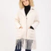 Caban Fringes Burro Con Tasche A Toppa -Couture per Lei alysi caban fringes burro con tasche a toppa1