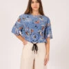 Camicia Flower Notebook Con Coulisse Fiordaliso -Couture per Lei alysi camicia flower notebook con coulisse fiordaliso1