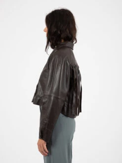 Giacca In Pelle Caffè -Couture per Lei alysi giacca in pelle caff2