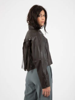 Giacca In Pelle Caffè