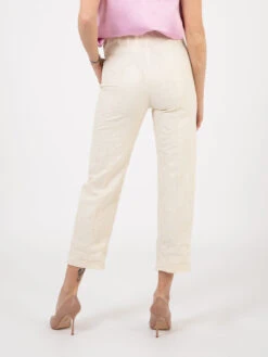 Pantaloni A Sigaretta Ajouré Burro -Couture per Lei alysi pantaloni a sigaretta ajour burro3