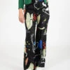 Pantaloni Ampi Flora Nero -Couture per Lei alysi pantaloni ampi flora nero1