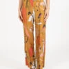 Pantaloni Ampi Flora Tabacco