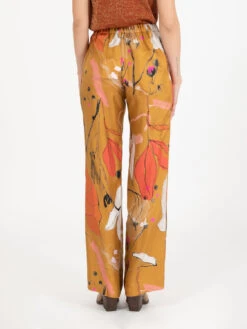 Pantaloni Ampi Flora Tabacco -Couture per Lei alysi pantaloni ampi flora tabacco3