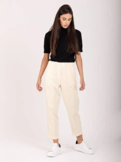 Pantaloni In Cotone Burro Con Elastico -Couture per Lei alysi pantaloni in cotone burro con elastico4