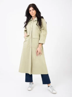 Trench Cotone Enzimato Salvia