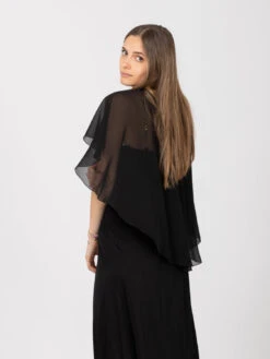 Coprispalle Corto Velato Nero -Couture per Lei anna molinari coprispalle corto velato nero4