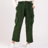Pantaloni Cargo Corduroy Dyed Unito Verdi -Couture per Lei berwich pantaloni cargo corduroy dyed unito verdi1