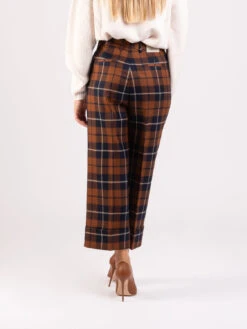 Pantaloni Futura Wool Tartan Check Rust -Couture per Lei berwich pantaloni futura wool tartan check rust3