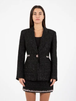 Blugirl Giacca Blazer Bouclé Lurex Nero -Couture per Lei blugirl giacca blazer boucle con lurex nero2