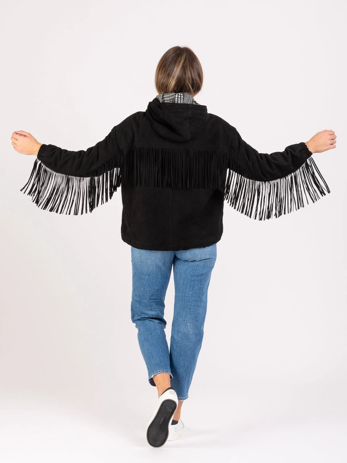 Giubbino 101 Claudia Camoscio Nero 5 Giubbino 101 Claudia Camoscio Nero - Image 3