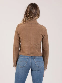 Chiodo Tortora In Camoscio -Couture per Lei bully chiodo tortora in camoscio3