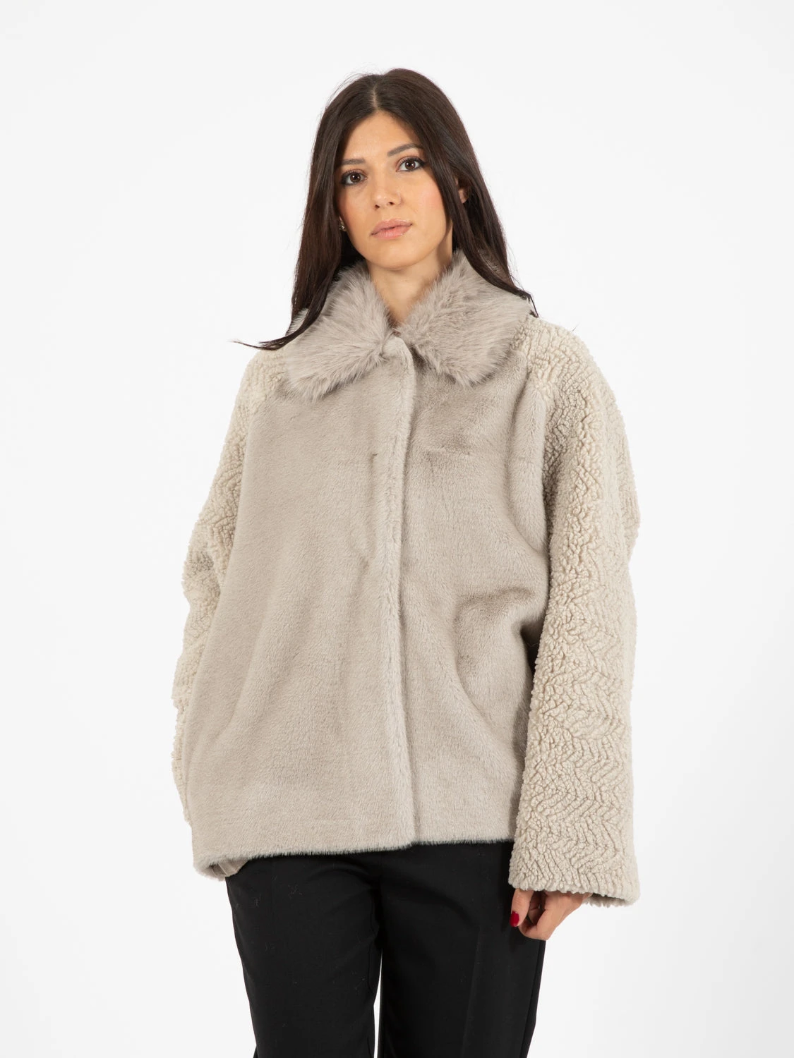 Giacca In Ecopelliccia Over Ghiaccio 3 Giacca In Ecopelliccia Over Ghiaccio