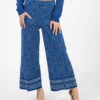 Pantaloni Crop Jacquard Lurex Blu -Couture per Lei circus hotel pantaloni crop jacquard lurex blu1