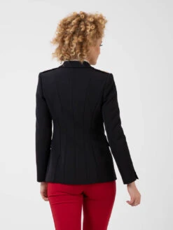Elisabetta Franchi Blazer Sfiancato Nero Con Bottoni Gold -Couture per Lei elisabetta franchi blazer sfiancato nero con bottoni gold3