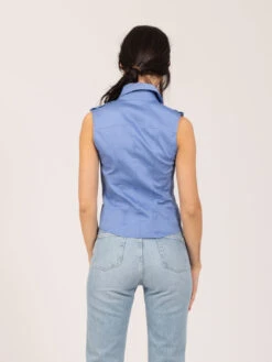 Elisabetta Franchi Camicia Corta Smanicata Pervinca Con Taschine 7 Elisabetta Franchi Camicia Corta Smanicata Pervinca Con Taschine -Couture per Lei elisabetta franchi camicia corta smanicata pervinca con taschine3